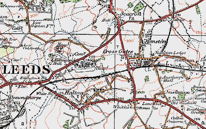 Old map of Cross Gates in 1925