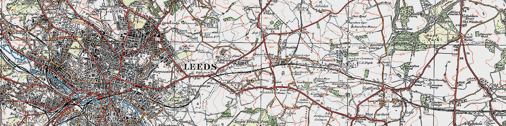 Old map of Cross Gates in 1925