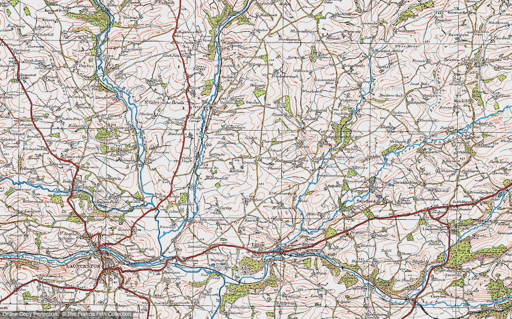 Old Map of Cross Green, 1919 in 1919