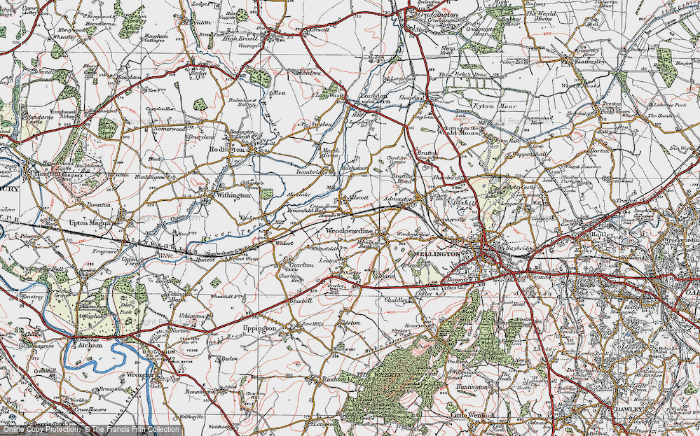 Old Map of Cross Green, 1921 in 1921