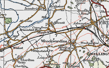 Old map of Cross Green in 1921
