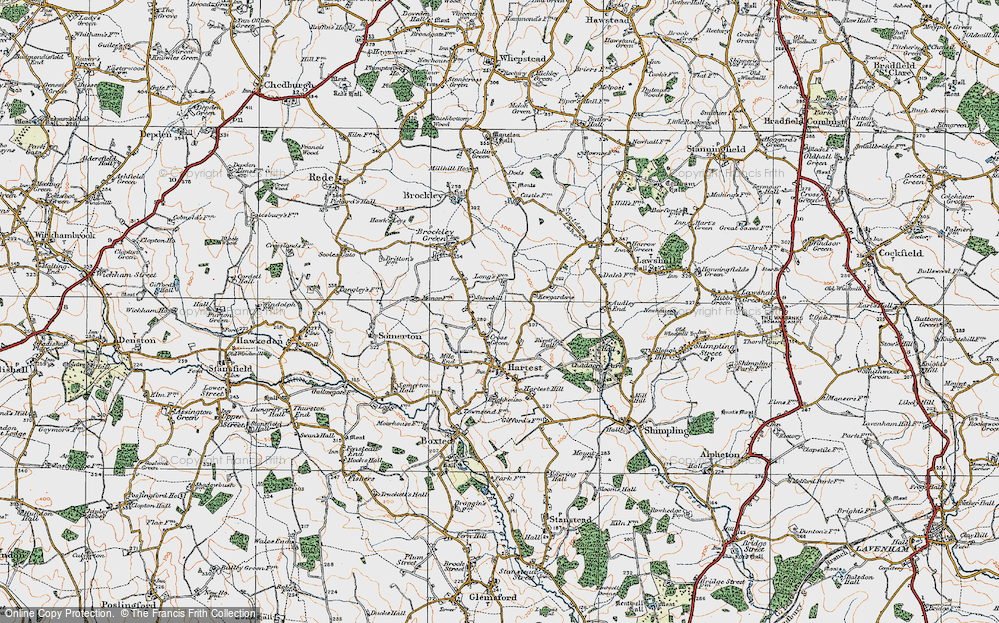 Old Map of Cross Green, 1921 in 1921