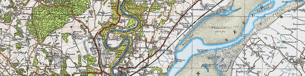 Old map of Cross Hill in 1919
