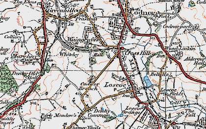 Old map of Cross Hill in 1921