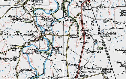 Old map of Cross Lane in 1923