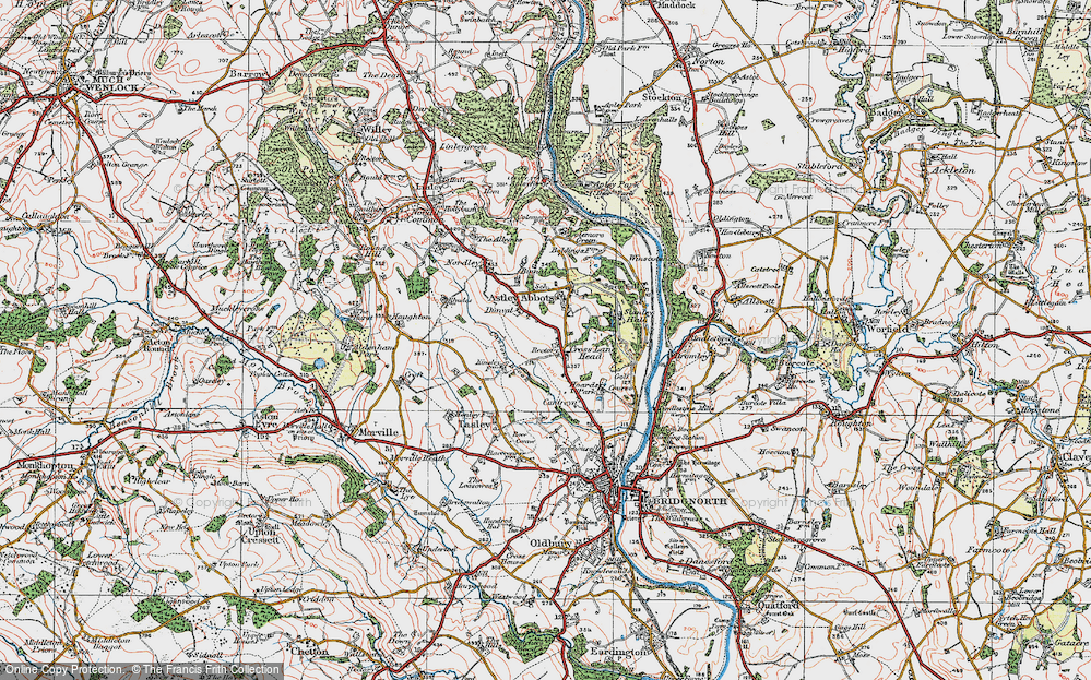 Old Map of Cross Lane Head, 1921 in 1921