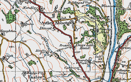 Old map of Cross Lane Head in 1921