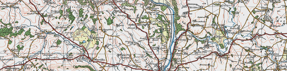 Old map of Cross Lane Head in 1921