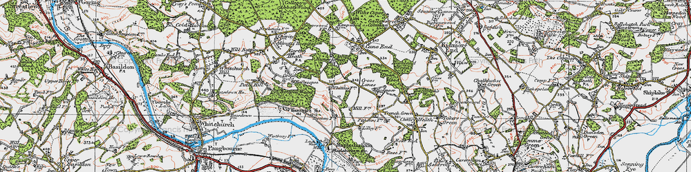 Old map of Bottom Wood in 1919