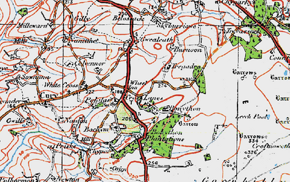 Old map of Belossack in 1919