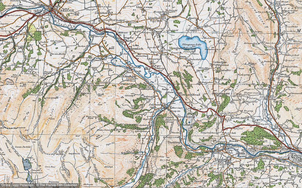 Old Map of Cross Oak, 1919 in 1919