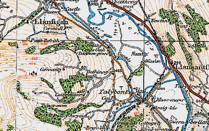 Old map of Cross Oak in 1919