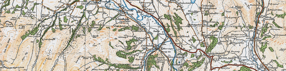 Old map of Cross Oak in 1919