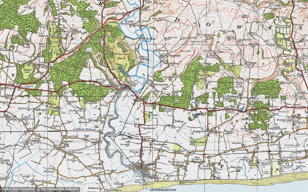 Old Map of Crossbush, 1920 in 1920