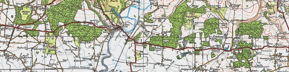 Old map of Crossbush in 1920