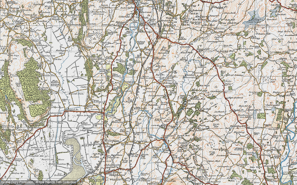 Old Map of Crosscrake, 1925 in 1925
