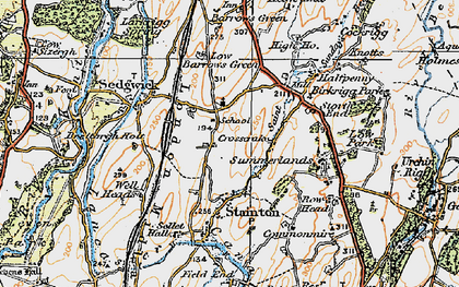 Old map of Crosscrake in 1925