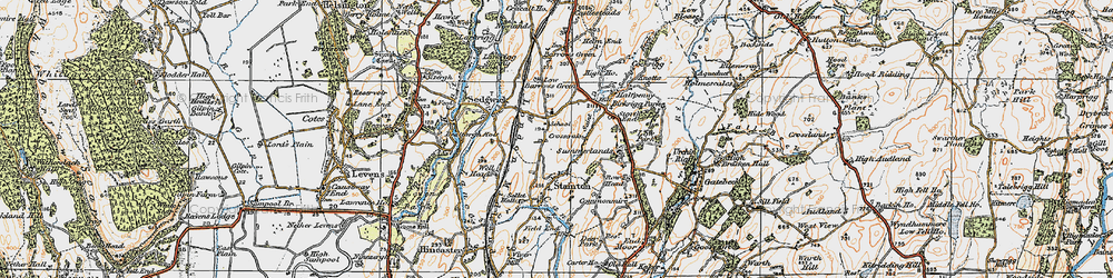 Old map of Crosscrake in 1925