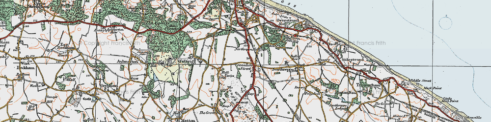 Old map of Crossdale Street in 1922