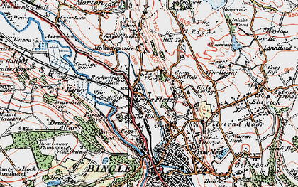 Old map of Crossflatts in 1925