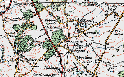 Old map of Spot Acre in 1921