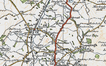 Old map of Todhole in 1925