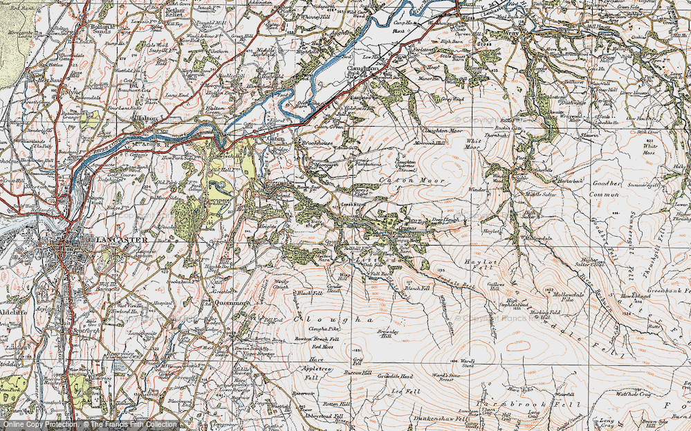 Old Map of Historic Map covering Littledale in 1924