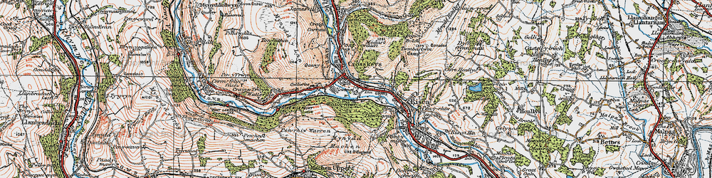 Old map of Crosskeys in 1919