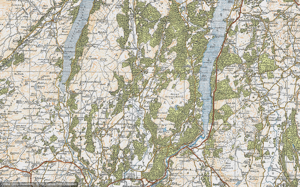 Old Map of Crosslands, 1925 in 1925