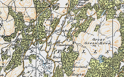 Old map of Ashes Beck in 1925