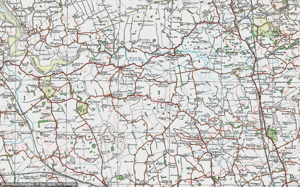 Old Map of Crossmoor, 1924 in 1924