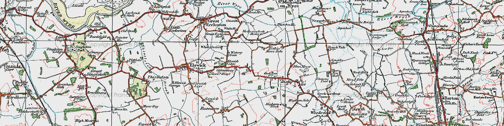 Old map of Crossmoor in 1924