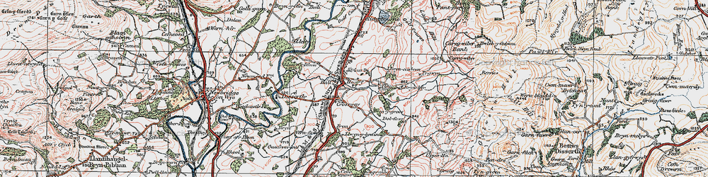 Old map of Crossway in 1923