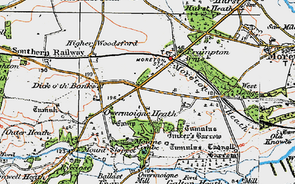 Old map of Tinker's Barrow in 1919