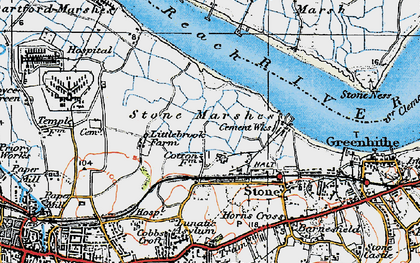Old map of Crossways in 1920