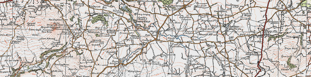 Old map of Tyllwyd in 1923