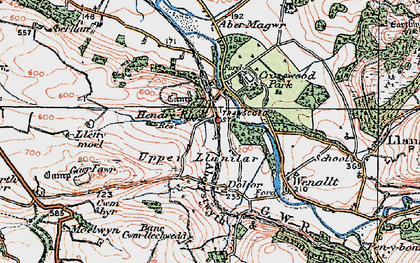 Old map of Crosswood in 1922