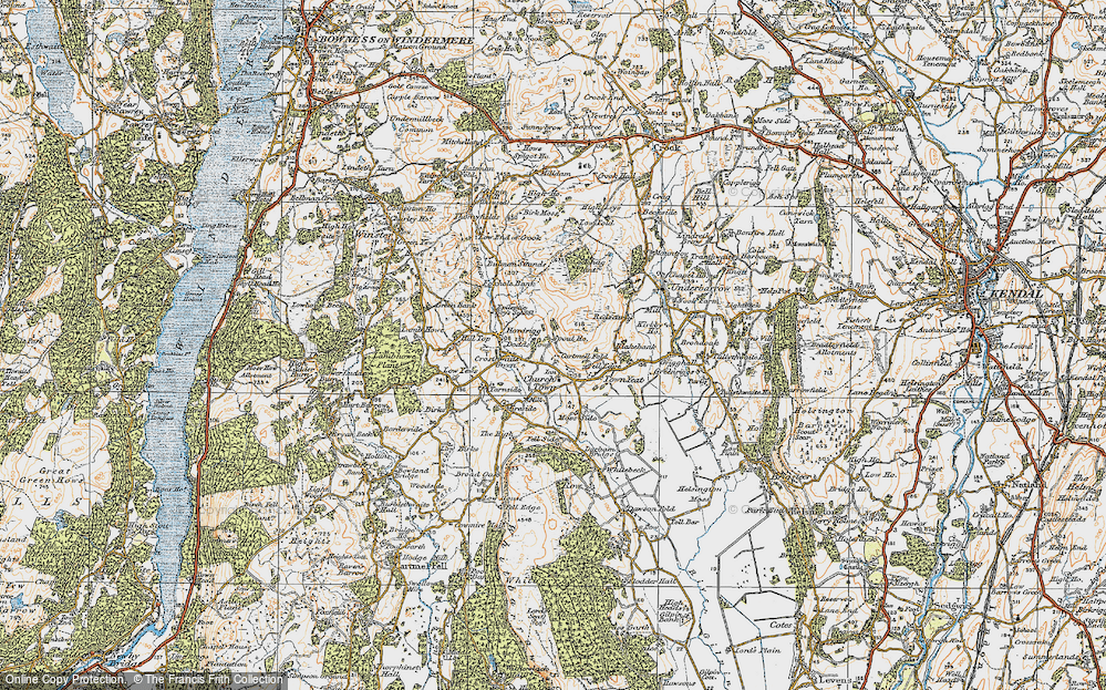 Old Map of Historic Map covering Blakebank in 1925
