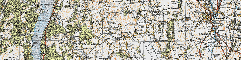 Old map of Crosthwaite in 1925