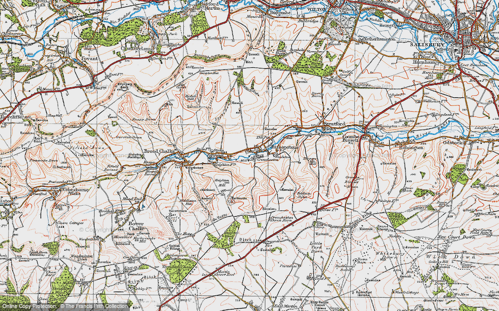 Old Map of Croucheston, 1919 in 1919