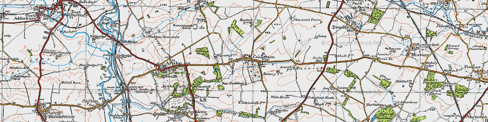 Old map of Rowler in 1919