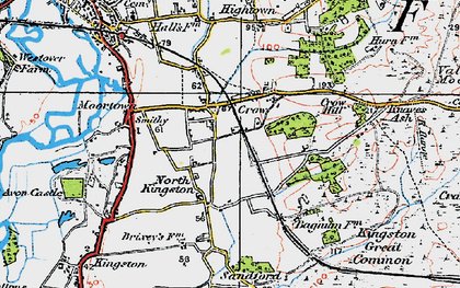 Old map of Crow in 1919