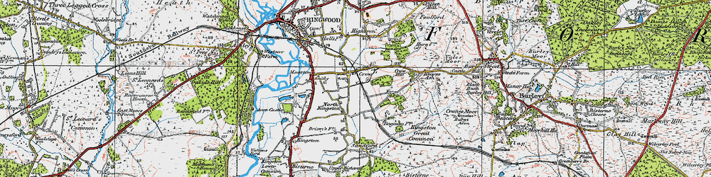 Old map of Crow in 1919