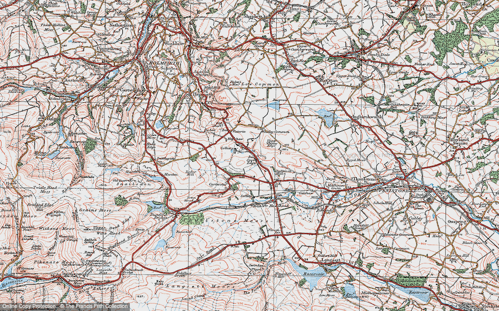 Old Map of Crow Edge, 1924 in 1924