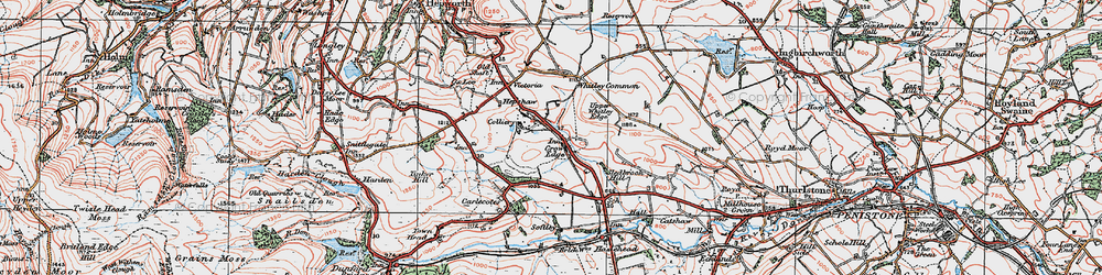 Old map of Crow Edge in 1924