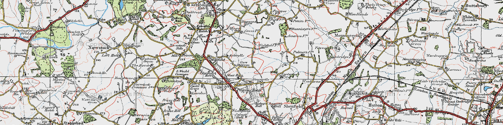 Old map of Crow Green in 1920