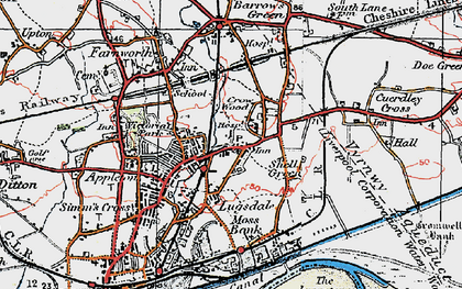 Old map of Crow Wood in 1923