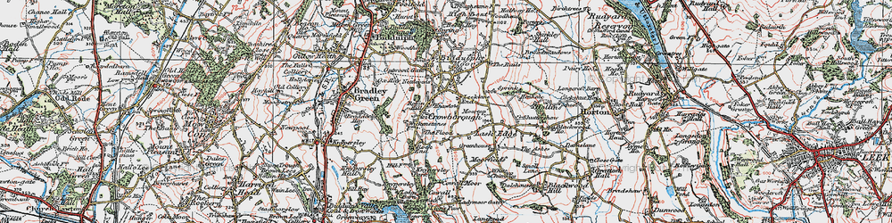 Old map of Crowborough in 1923
