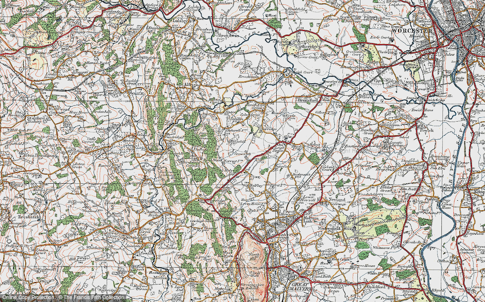 Old Map of Crowcroft, 1920 in 1920