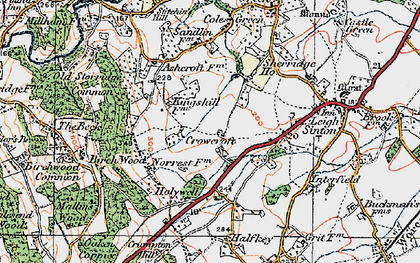 Old map of Crowcroft in 1920